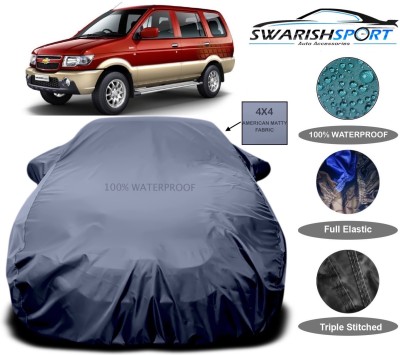 Swarish Car Cover For Chevrolet Tavera (With Mirror Pockets)(Grey)