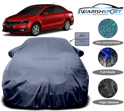 Swarish Car Cover For Skoda Rapid (With Mirror Pockets)(Grey)