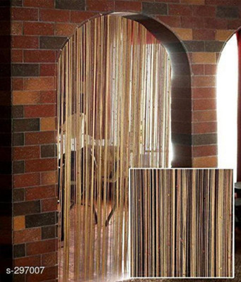 Daksha Fab 213 cm (7 ft) Polyester Transparent Door Curtain Single Curtain(Solid, Multicolor)