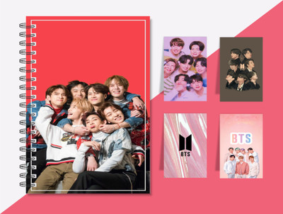 Macro BTS COLLECTION A5 Diary RULED 160 Pages(Multicolor, Pack of 5)