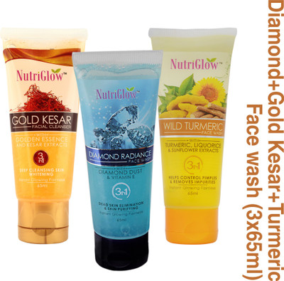 NutriGlow Facewash Combo Pack of 3 Diamond Radiance, Face Wash(300 ml)