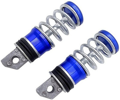 AXWee 1 Pair Spring Foot Rest Motorcycle Front Footrests Anti-Slip Foot Rest Foot Pegs(Blue) Foot Rest(Blue)