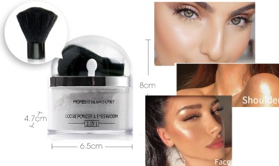 Latixmat Silver Powder Loose Face  Highlighter(SILVER)