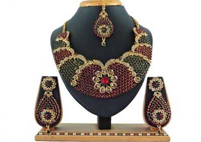 VATSALYA creation Alloy Gold-plated Multicolor Jewellery Set(Pack of 1)