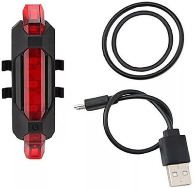 WOLBLIX Bicycle LED Head Light USB Rechargeable Light Cycling Lamp Head Light Tail Light LED Rear Break Light(Red)