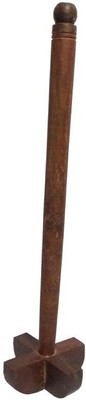 Uphaar Wooden Hand Masher (Dal/Lassi Ghotni) & Wooden Hand Blender, Wooden Handcrafted Whisk Beater, Mathani, Ravi, Ravai Churner Butter Milk Maker Brown Wood Masher(Pack of 1)