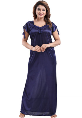 LIFE-TALE Women Nighty(Dark Blue)