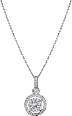 GIVA 925 Sterling Silver Drizzle Drop Pendant with Box Chain | Necklace for Women &amp; Girls | With 925 Hallmark Rhodium Cubic Zirconia Sterling Silver Pendant Set
