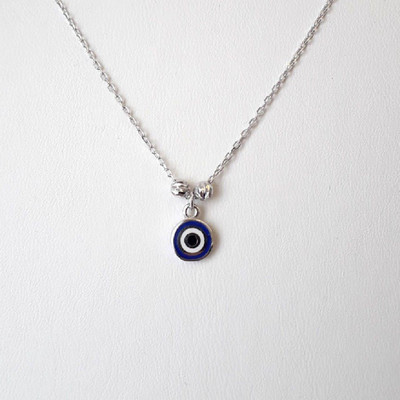 RATAN BAZAAR Evil eye Pendant Natural Evil Protection For Unisex Silver Crystal Stone Pendant