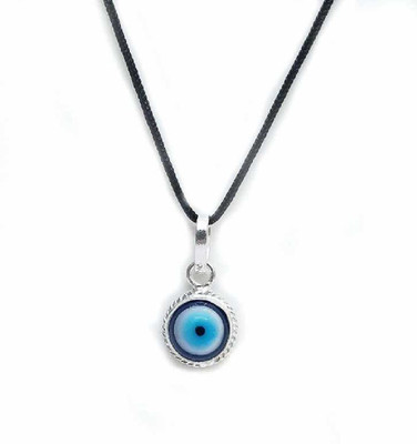 RATAN BAZAAR Evil eye Pendant Protect you from Evil and Bad Eyes For Men & Women Silver Crystal Stone Pendant