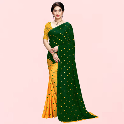 Anand Sarees Printed Bollywood Georgette Saree(Green)