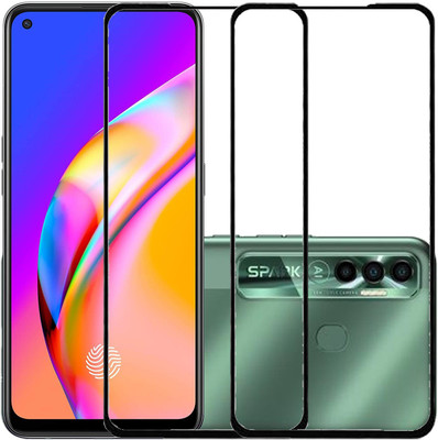 HOBBYTRONICS Edge To Edge Tempered Glass for Tecno Camon 18(Pack of 2)