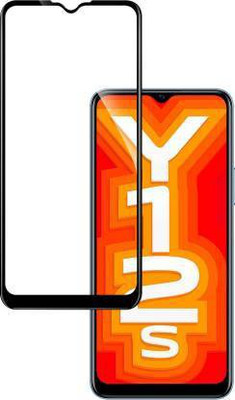 kentop Edge To Edge Tempered Glass for VIVO Y12s 2021 + V2069(Pack of 1)