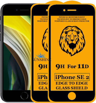 SUNSHINE Edge To Edge Tempered Glass for IPHONE SE 2(2020)(Pack of 2)