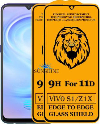 SUNSHINE Edge To Edge Tempered Glass for Vivo Z1x(Pack of 2)