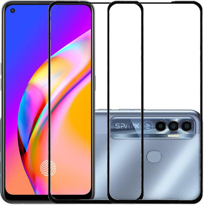 HOBBYTRONICS Edge To Edge Tempered Glass for TECNO SPARK 7 PRO(Pack of 2)