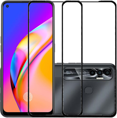 HOBBYTRONICS Edge To Edge Tempered Glass for TECNO SPARK 7 PRO(Pack of 2)