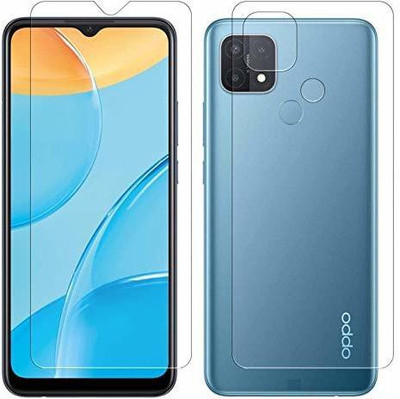 4 YARDS Front and Back Tempered Glass for Oppo A15s(Pack of 1)