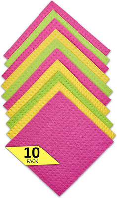 mitawa Non Scratch Pad, Cleaning Wipes Kitchen Rags Sponge Wipe (10 pcs) Sponge Mop(Multicolor)
