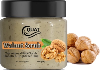 QUAT Walnut With Coffee Face Scrub, Almond, Amla, Calendula, Manjistha, Orange Peel, Removes Dirt, Opens Clogged Pores, Softens & Tones Scrub (100gm) Scrub(100 g)