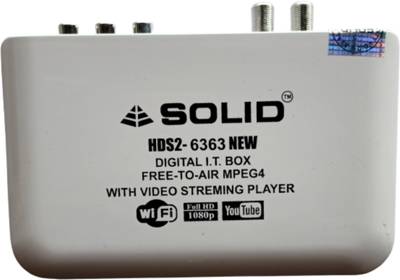 dilos Solid HDS2-6363 NEW FULL HD DIGITAL I.T BOX FOR GAINING ACCESS TO INTERNET AND SATELLITE Digital FTA Set-Top Box GET LIFETIME FREE TV / FM CHANNELS FROM DD FREE DISH ( NO MONTHLY CHARGES ) Media Streaming Device  (White)