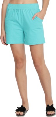 NUEVOSDAMAS Striped Women Green Regular Shorts