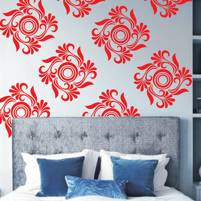 MMD DECORATION Size : ( 16-inch x 24-inch) Enduring Floral Beauty DIY Reusable Wall Painting Stencil for Home Decoration Wall Stencil Stencil(Pack of 1, FLORAL PATTERN)