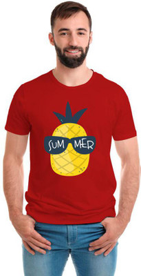 SmarTee Street Printed Men Round Neck Red T-Shirt