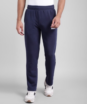 PUMA ESS Logo Pants TR op Solid Men Blue Track Pants