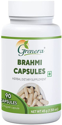 Grenera Brahmi Capsules for memory support, stress relief(90 No)