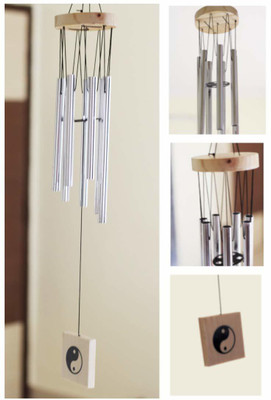 Lilone 7 Pipe Silver for Home Decor Aluminium Windchime(24 inch, Silver)