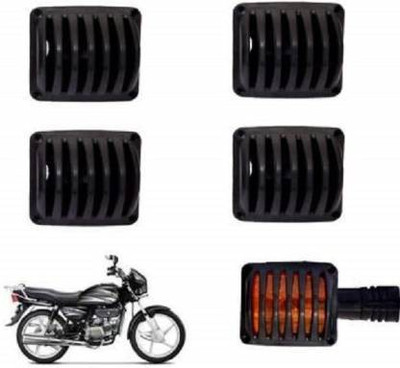 nirwana SPLENDOR FULL SET GRILL 2 Bike Headlight Grill(Black)