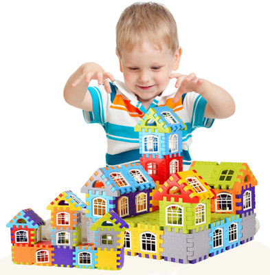 BOZICA 2021 TOP SELLING 72 Pcs Happy House Building Block & 30 Pcs Attractive Windows Shapes Multicolor Set For Educational/Learning Puzzles,Skill Development fun & creative Interlocking Non-Toxic Brain sharping Toddlers and Kids Toy(Multicolor)