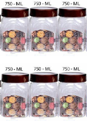 rushabh collections Plastic Utility Container  - 750 ml(Pack of 6, White)
