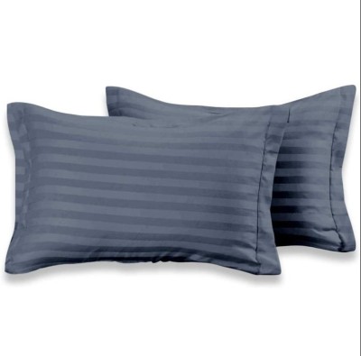 Luxury Trends Cotton Pillows Cover(Pack of 2, 45 cm*71 cm, Grey)