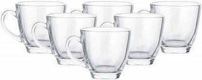 Namaste Kitchen Pack of 6 Bone China best tea and coffee cups for your home(Clear, Cup Set)
