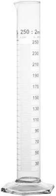Spylx Borosilicate Glass Measuring Cylinder 250 ml, Pack of 1 Borosilicate Glass Graduated Cylinder(250 ml)
