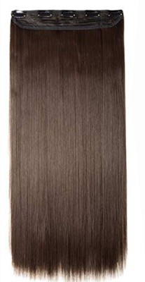 Maahal 26-Inch 5 Clip Based Synthetic Fashion  Extension /  Wig / Dark Brown  Accessories Hair Extension