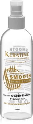 KERATINE PROFESSIONAL Professional Smooth Shine Serum – Keratin Nourishing Hair Treatment for Dry, Damaged, Frizzy Hair, Frizz Control | Infused with Keratin, Vitamin E - Coz Love is in the Hair, 100 Ml (White)(100 ml)