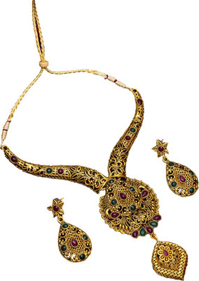 murlidhar creation Metal Gold-plated Multicolor Jewellery Set(Pack of 1)