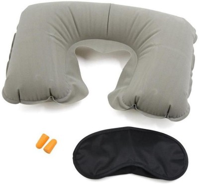 Home Brilliant Travel Neck Pillow with Sleeping Eye Mask And Ear Plug. Neck Pillow & Eye Shade Neck Pillow(Multi)