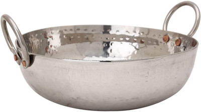 Yadav Craft YC-12 Kadhai 32 cm diameter 3 L capacity(Stainless Steel, Non-stick)