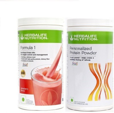 Herbalife Nutrition Weight Loss Combo Pack Formula 1 STRAWBERRY 500G + PPP400G Protein Shake(900 g, STRAWBERRY)