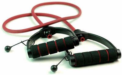 UE Ind Single Toning Tube with Adjustable D Handle Elastic Rubber Resistance Tube(Red, Black)