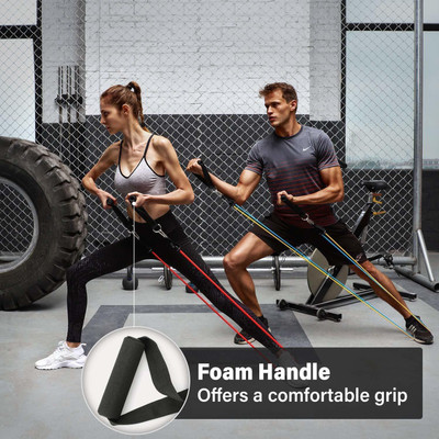 Vastarpara Gym Power Resistance Band Set for Workout Resistance Tube Resistance Tube(Multicolor)
