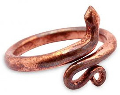 SEN ENTERPRISE Copper Snake Ring / Snake Ring / Tamba Snake Ring / Copper Ring / Tamba Ring / Art & Tarot Copper Snake Ring Copper Ring