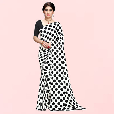 Anand Sarees Printed Bollywood Georgette Saree(Black)
