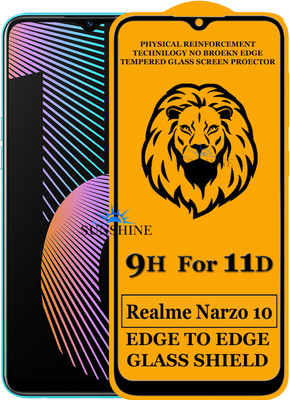 SUNSHINE Edge To Edge Tempered Glass for Realme Narzo 10(Pack of 1)