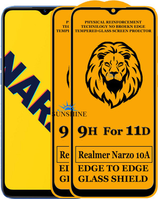 SUNSHINE Edge To Edge Tempered Glass for REALME NARZO 10A(Pack of 2)