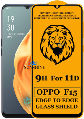 SUNSHINE Edge To Edge Tempered Glass for Oppo F15(Pack of 1)